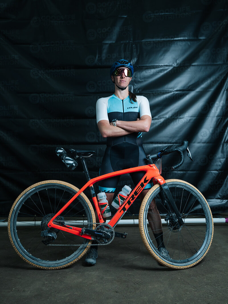 Meghan Dirito training with her bike