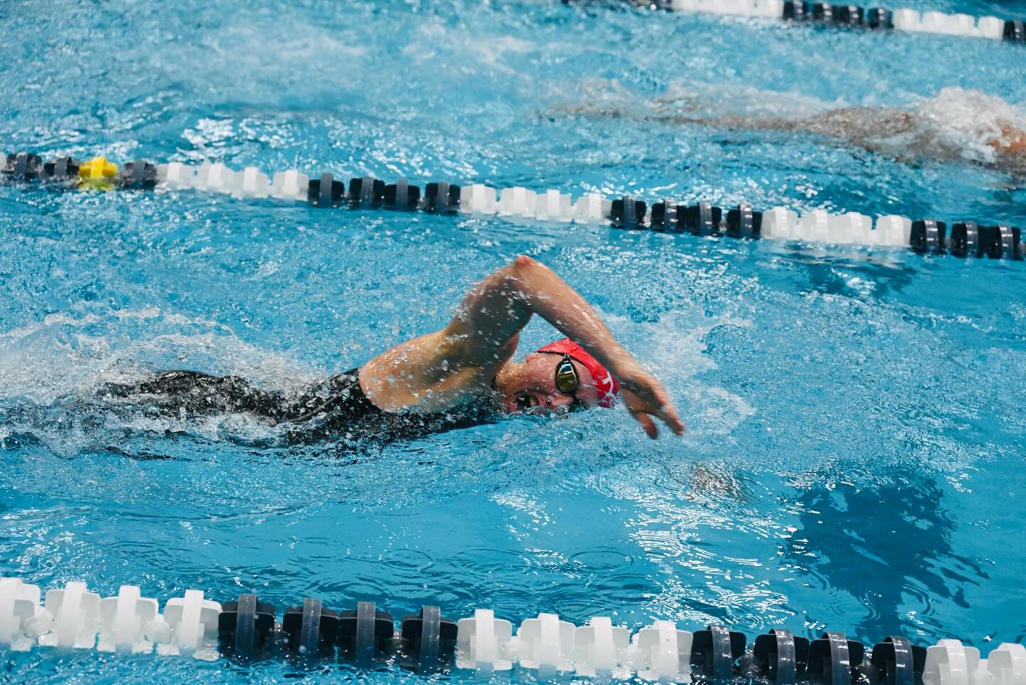Meghan Dirito swimming in a race